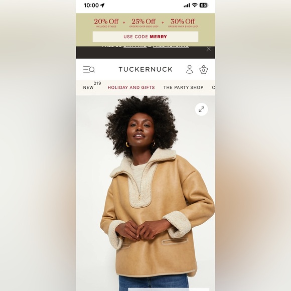 Generous sized Tuckernuck Stella jacket pull over size S oversized A+++ - Picture 6 of 6